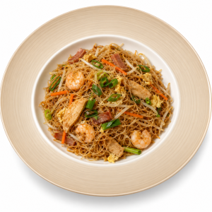 Nouilles de riz sautées au jambon et aux crevettes (1,2,3,6)
