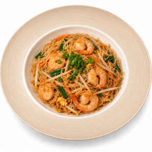Nouilles de riz sautées aux scampis (1,2,3,6)
