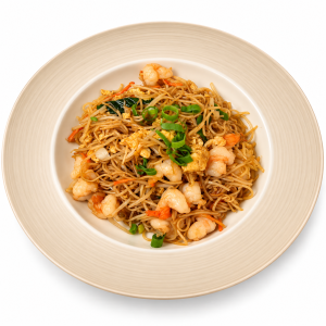 Nouilles sautées aux scampis (1,2,3,6)