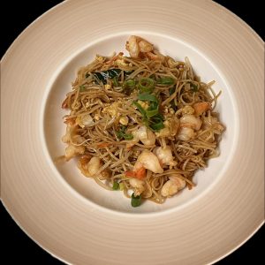 Nouilles sautées aux scampis (1,2,3,6)