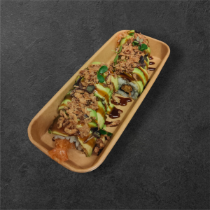 Colibri roll Scampis tempura avocat