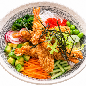 Bowls Tempura scampis (1,2,6,11)
